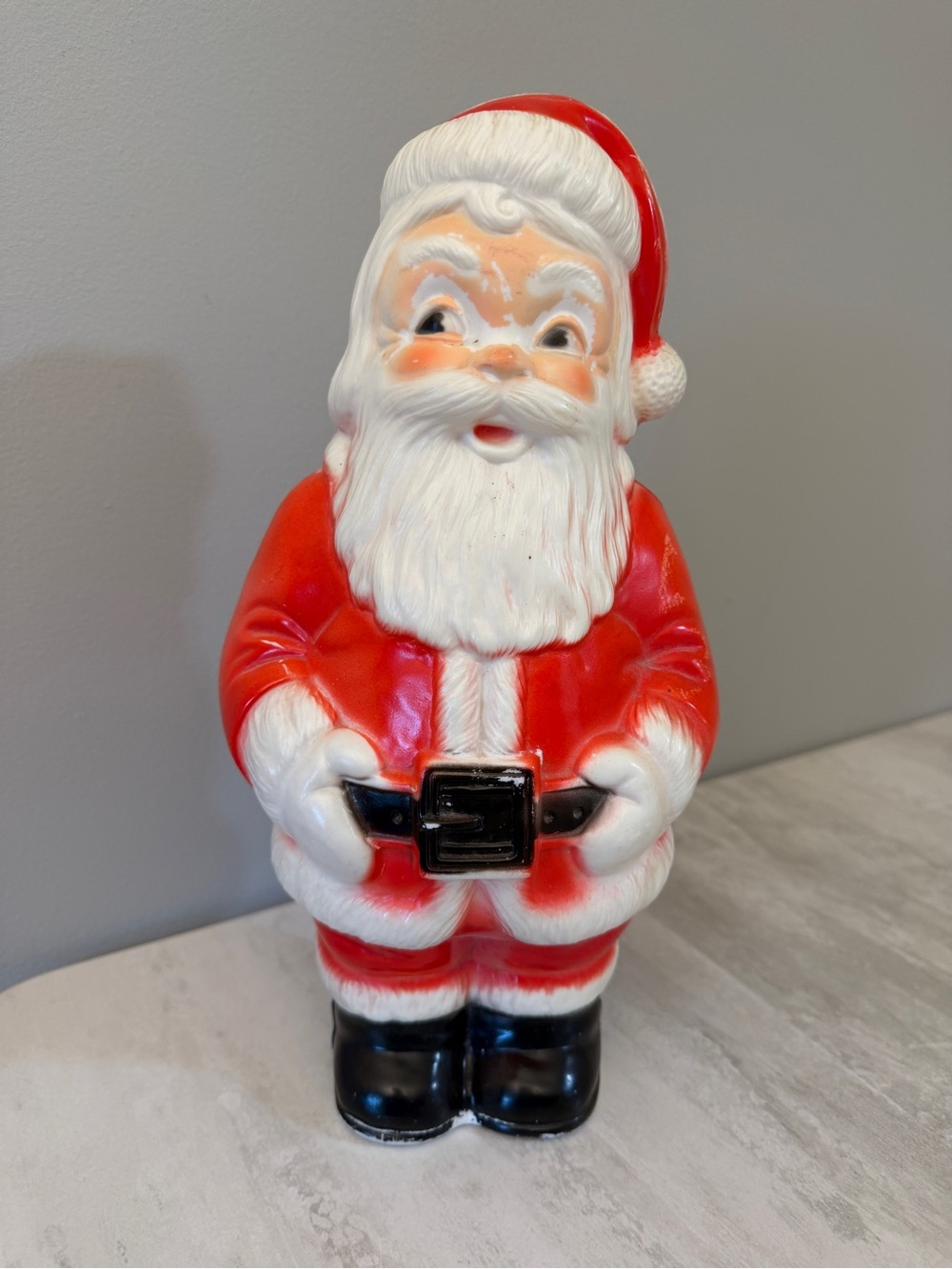 Vintage Santa Blow Mold Coin Bank.
